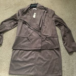 Light weight suede suit